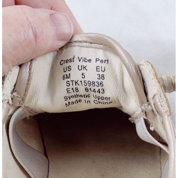 Sperry Metallic Sneaker Lace Up Top Sider Crest Activewear Platinum Gold Size 6 - Picture 7 of 13